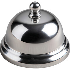 Classic silver call bell for service or assistance needs.