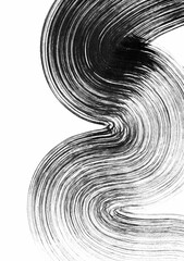 Abstract background. Black ink brush strokes, patterns, posters, cover.	