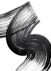 Abstract background. Black ink brush strokes, patterns, posters, cover.	