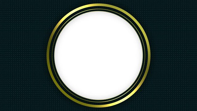 Clean gold frame elegant modern luxury circle template background perfect for presentations, intros, logos, or sophisticated branding.