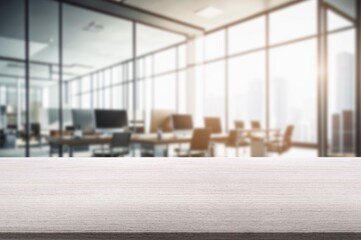 A modern office space and large windows background