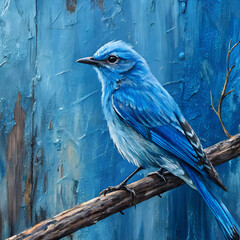 blue oil paint textured background