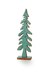 Christmas Tree with Stand, Freestanding Ornament on white background, including clipping path