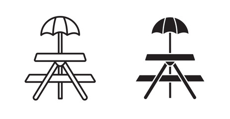 Fototapeta premium picnic table icon