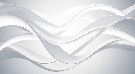 Obraz premium Dynamic white and grey abstract wave pattern