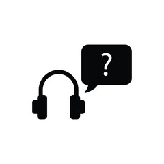 Customer support icon design template silhouette