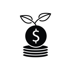 Investment icon illustration silhouette design