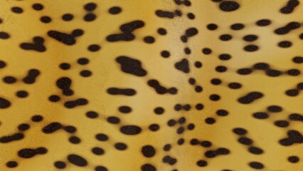Horizontal 3d abstract cheetah leopard animal fur pattern banner template copyspace wallpaper background spots texture hair wildlife safari jungle nature print fashion design textile fabric yellow