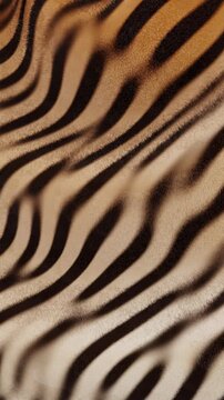 3D abstract tiger animal exotic pattern stripes template copyspace vertical loop animation wallpaper fur texture jungle nature fashion design textile background banner brown orange black luxury decor
