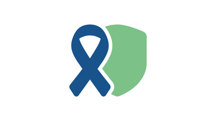 A blue awareness ribbon symbolizing cancer support and solidarity on World Cancer Day, vector illustration.