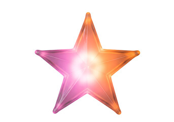 Obraz premium Radiant star glows with vibrant pink and orange light