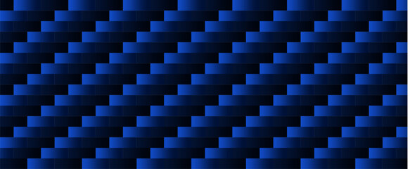 Blue geometric brick pattern vector illustration background, minimalist dark navy tiles, abstract modern digital texture with diagonal structure, perfect for corporate wallpaper and web design layouts