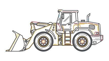 Modern Wheel Loader With Vibrant