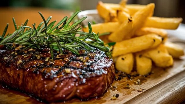 Rindersteak mit Pommes & Rosmarin