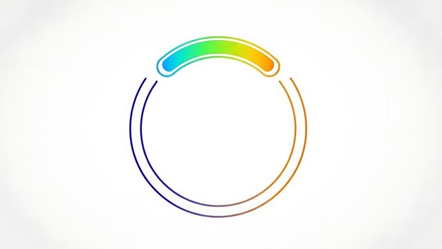 Vibrant rainbow gradient circle design element modern
