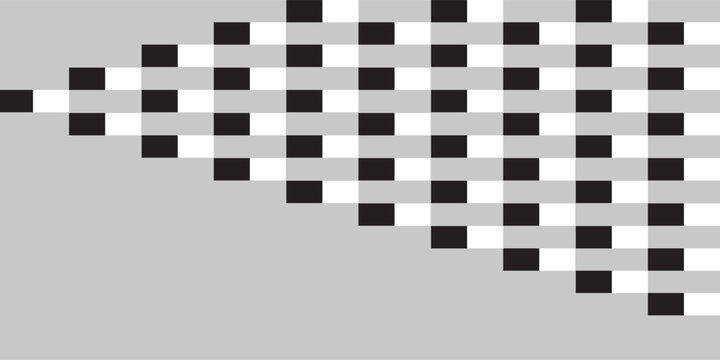 Op Art Background Squares and Rectangle Pattern Black White