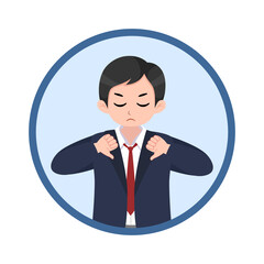 Student Boy Dislike Emotion Icon