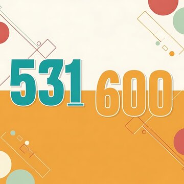 Large Numbers 531 and 600 Display.