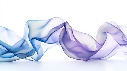 Fototapeta premium Ethereal watercolor blend of dark blue and purple fabric flowing gracefully, creating soft and dreamy atmosphere