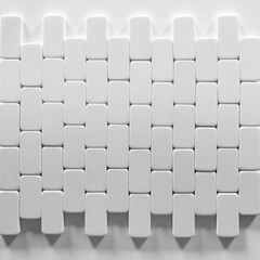 Obraz premium white blocks on white background