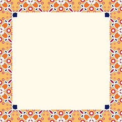 Fototapeta premium Vibrant Geometric Border for Invitations and Cards
