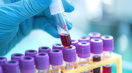 Blood sample tube positive with Nipah virus test