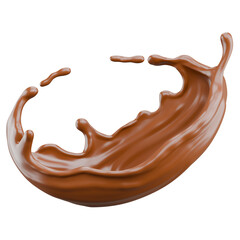 3d Render of Chocolate Splash Liquid Motion