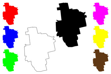 Elektrostal city (Russia, Russian Federation) map vector illustration, scribble sketch Elektrostal map