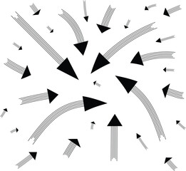 A bunch of arrows are shown in a circle