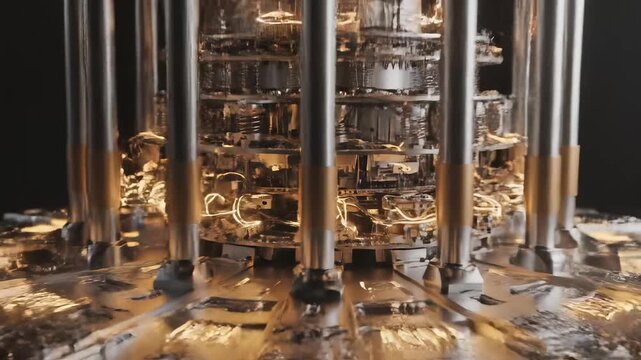 Futuristic mechanical device with intricate components