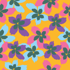Obraz premium Ditsy Flowers Seamless Pattern. Fashionable print for textiles, wallpaper and packaging