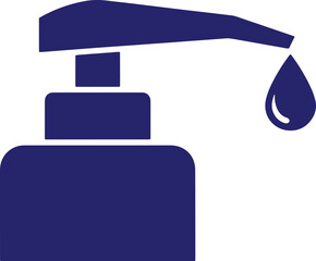 Fototapeta premium Dispenser pump bottle with a liquid drop, for hygiene and beauty products