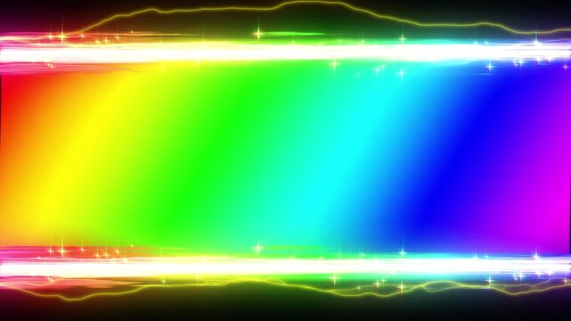 カラフルな虹色のカットイン風のエフェクト背景の動画
