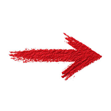 Red textured arrow pointing right