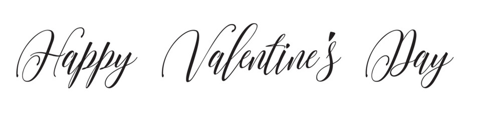 Obraz premium Happy Valentine's Day Elegant Calligraphy Lettering Isolated on Transparent