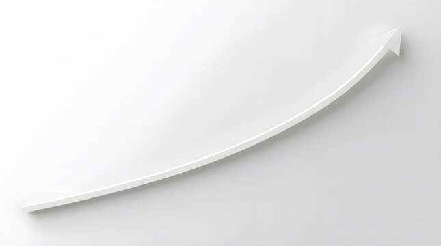 White upward trending bar on white background, business grwoth concepts