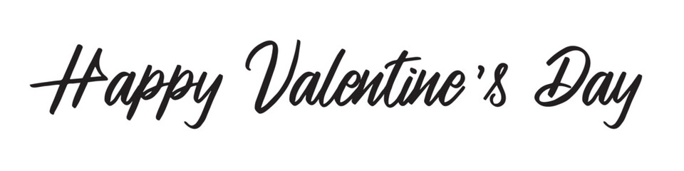 Obraz premium Happy Valentine's Day Elegant Calligraphy Lettering Isolated on Transparent