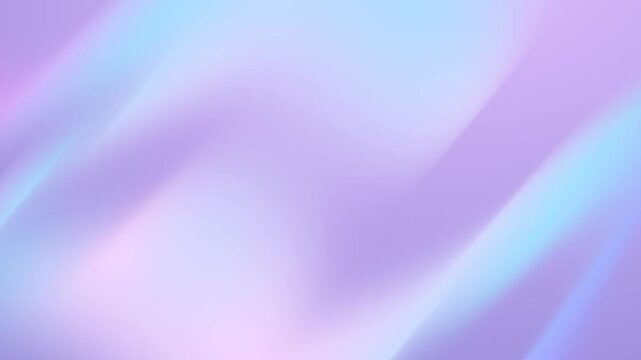Hologram gradient style iridescent prismatic luminous neon glow. Loop abstract soft spectral light waves. Delicate pink lilac gradient background. light rainbow. flowing holographic textures
