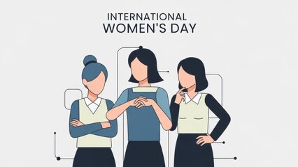 International Women's Day Flat Illustration of Diverse Women