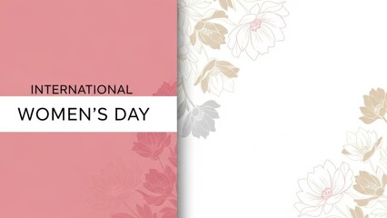 International Women's Day floral background with copy space