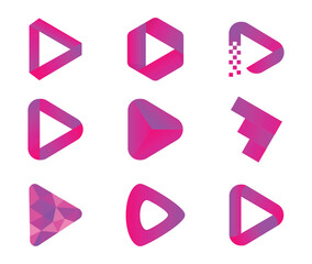 Play Button Media Set Logo
