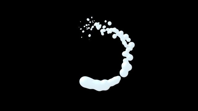 Liquid circle line pop burst animation on black screen background with comic splash motion, abstract water flow, hand drawn rough edges, smooth flash fx, and detailed cartoon 2d 4k visuals
