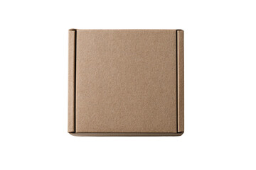 A plain, light brown cardboard box