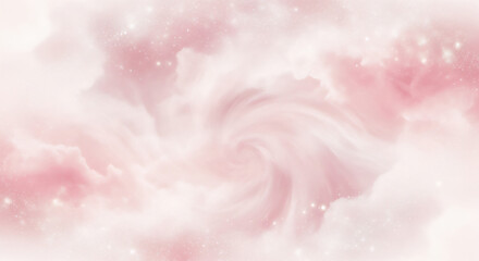 やわらかな雲ときらめく星が広がる幻想的な空｜ピンクトーンのドリーミー背景
