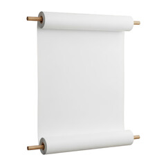 Ancient scroll isolated on transparent background