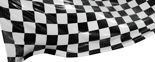 Obraz premium Close-up of a checkered flag, representing victory, speed and competition. Perfect for racing, motorsports, and achievem