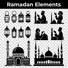 Ramadan Islamic Elements Collection Silhouettes