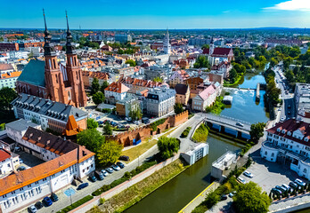 Obraz premium View of Opole old town in Opole Voivodeship, Poland