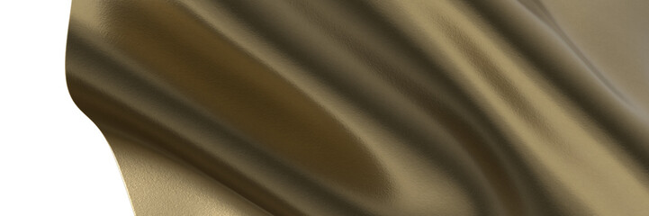 Regal Shimmer: Abstract 3D Gold Cloth Illustration for Majestic Visuals