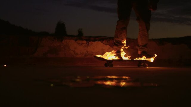 Skater on Fire